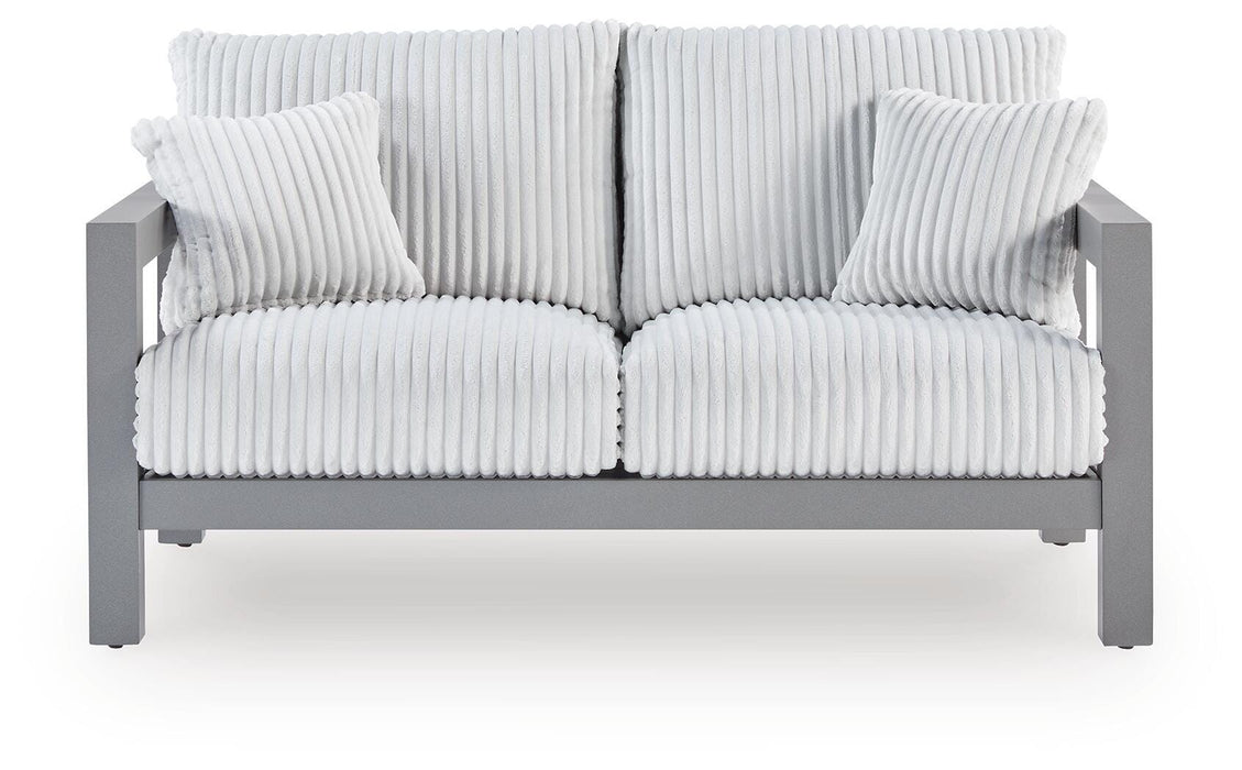 Hurley Park Outdoor Loveseat with Cushion - Valley Furniture (Rohnert Park, CA)