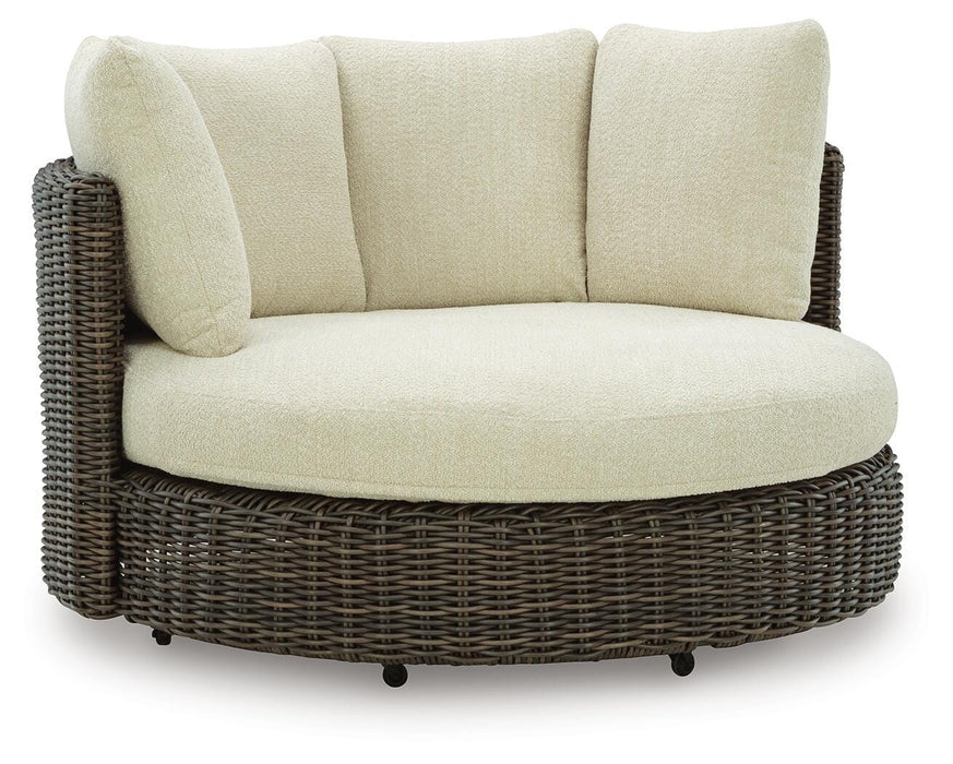 Kimora Outdoor Swivel Lounge Chair with Cushion - Valley Furniture (Rohnert Park, CA)