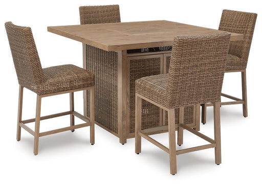 Walton Bridge Outdoor Bar Set - Valley Furniture (Rohnert Park, CA)