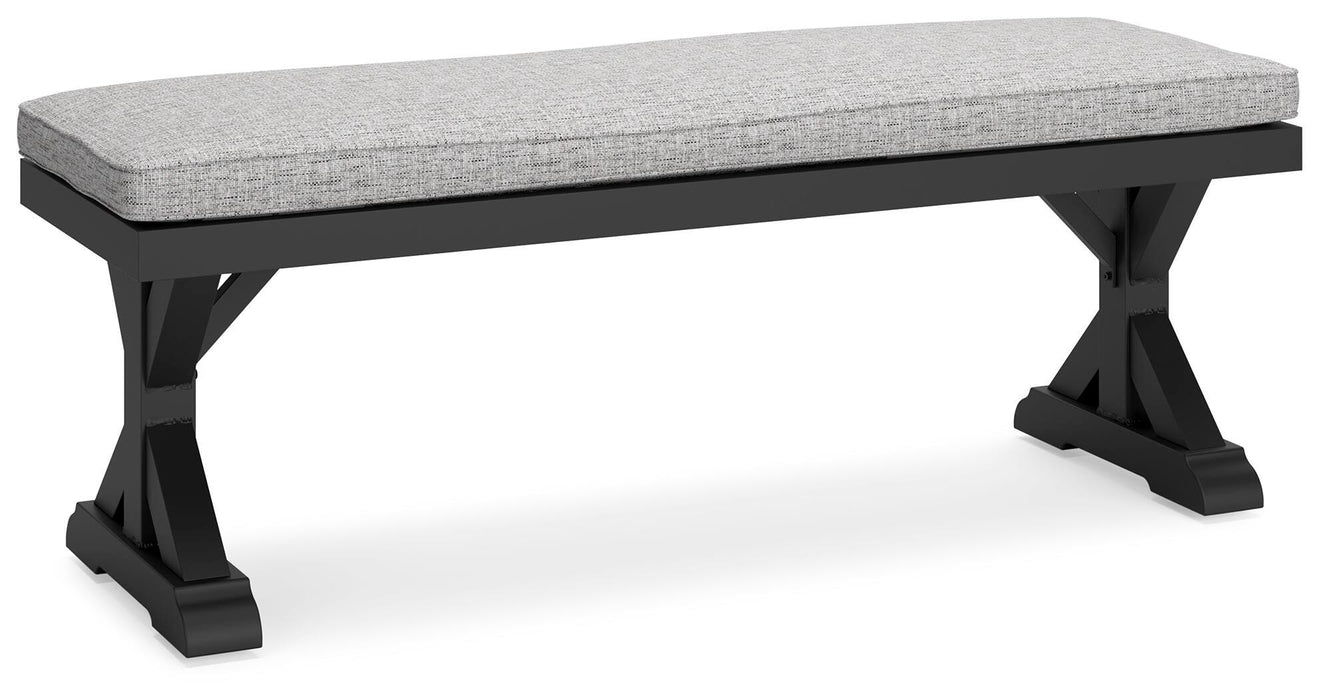 Beachcroft Outdoor Bench with Cushion - Valley Furniture (Rohnert Park, CA)