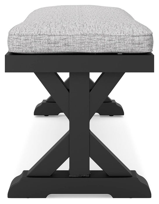 Beachcroft Outdoor Bench with Cushion - Valley Furniture (Rohnert Park, CA)