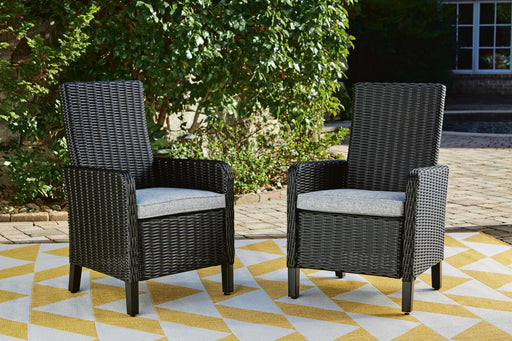Beachcroft Outdoor Arm Chair with Cushion (Set of 2) - Valley Furniture (Rohnert Park, CA)