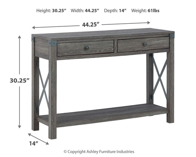 Freedan Sofa/Console Table - Valley Furniture (Rohnert Park, CA)