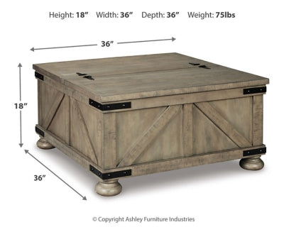 Aldwin Coffee Table With Storage - Valley Furniture (Rohnert Park, CA)