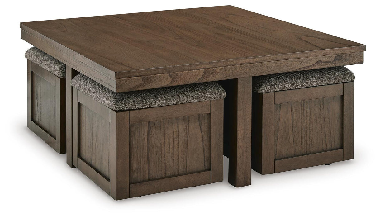 Boardernest Coffee Table with 4 Stools - Valley Furniture (Rohnert Park, CA)