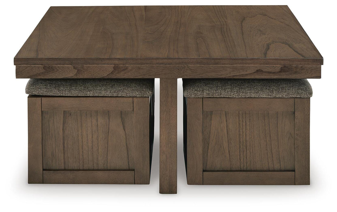 Boardernest Coffee Table with 4 Stools - Valley Furniture (Rohnert Park, CA)