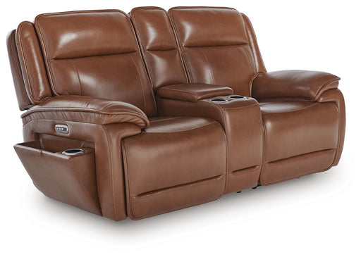 Healy Pier Power Reclining Loveseat with Console - Valley Furniture (Rohnert Park, CA)