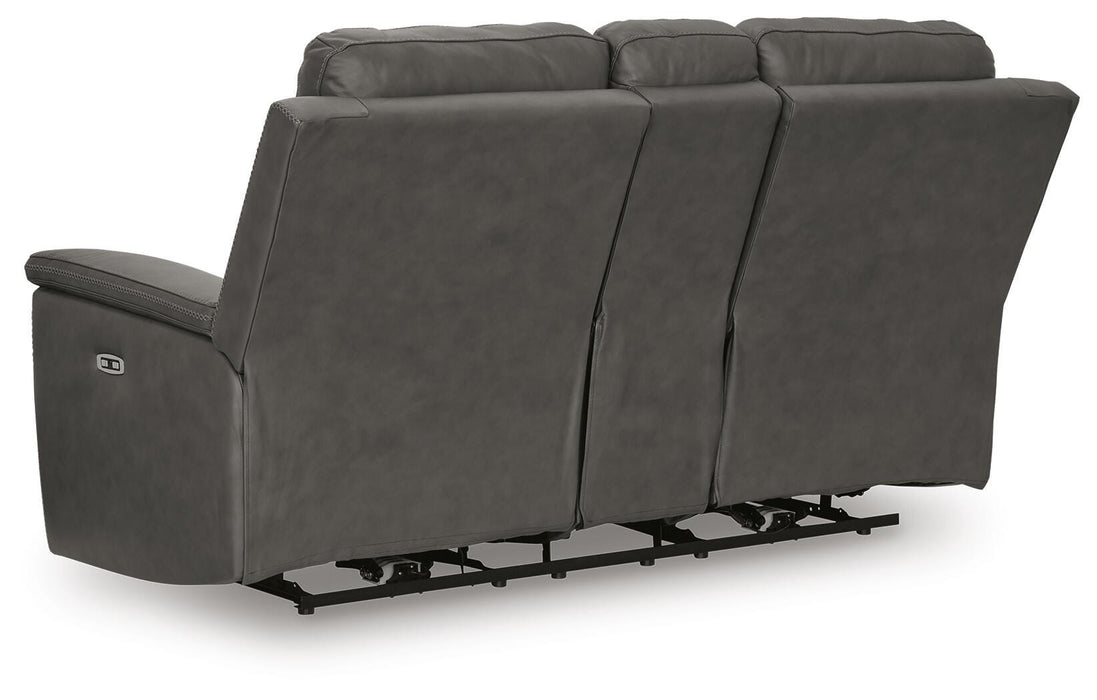Bleckley Power Reclining Loveseat with Console - Valley Furniture (Rohnert Park, CA)