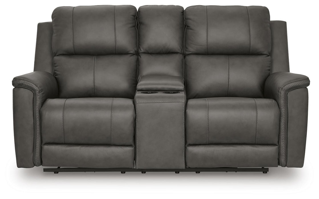 Bleckley Power Reclining Loveseat with Console - Valley Furniture (Rohnert Park, CA)