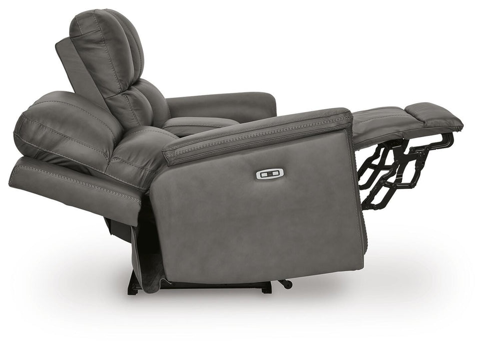 Bleckley Power Reclining Loveseat with Console - Valley Furniture (Rohnert Park, CA)