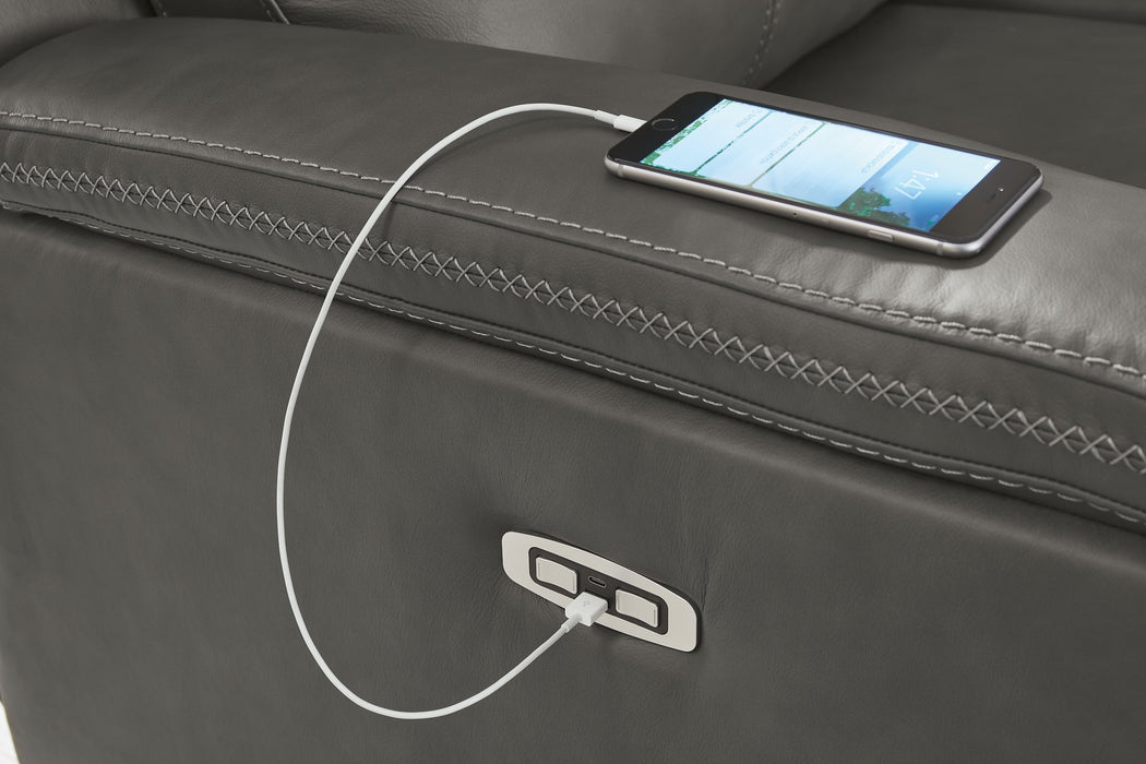 Bleckley Power Reclining Loveseat with Console - Valley Furniture (Rohnert Park, CA)