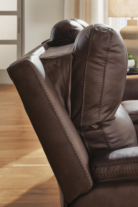 Bleckley Power Reclining Loveseat with Console - Valley Furniture (Rohnert Park, CA)