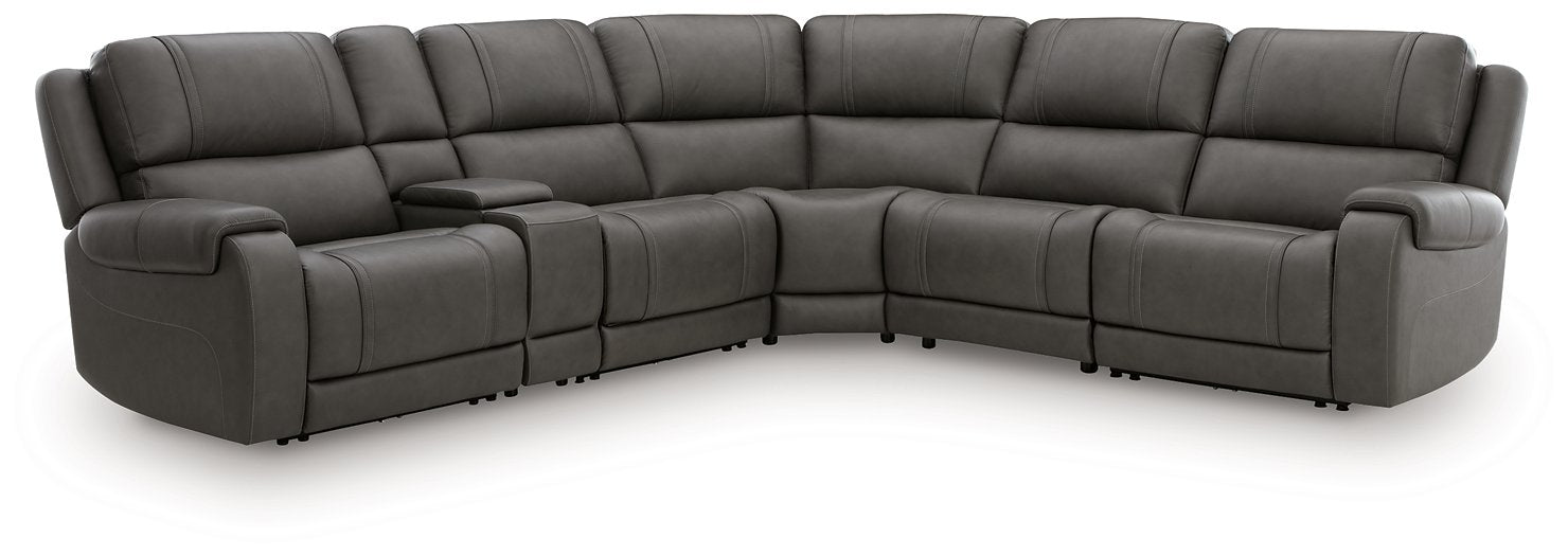 5Z - Pittson Power Reclining Sectional - Valley Furniture (Rohnert Park, CA)