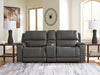 5Z - Pittson Power Reclining Sectional Loveseat with Console - Valley Furniture (Rohnert Park, CA)
