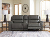 5Z - Pittson Power Reclining Sectional Loveseat with Console - Valley Furniture (Rohnert Park, CA)