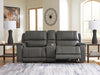 5Z - Pittson Power Reclining Sectional Loveseat with Console - Valley Furniture (Rohnert Park, CA)