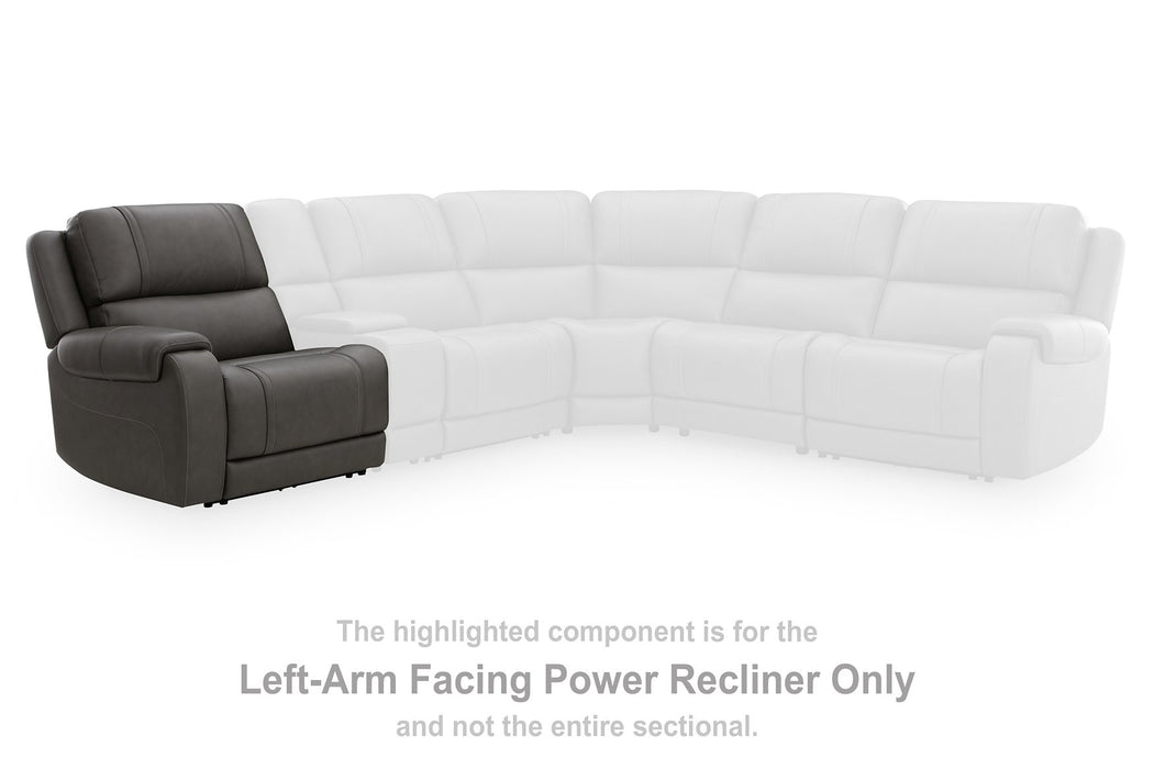 5Z - Pittson Power Reclining Sectional Loveseat - Valley Furniture (Rohnert Park, CA)