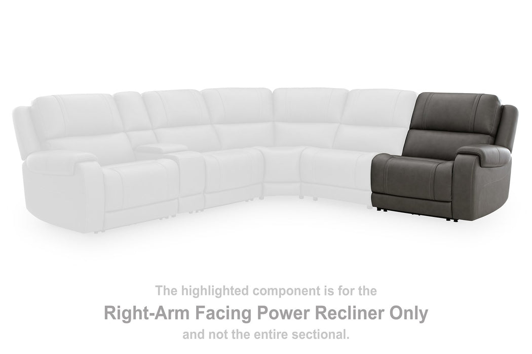 5Z - Pittson Power Sectional Reclining Sofa - Valley Furniture (Rohnert Park, CA)