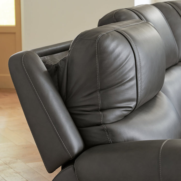 5Z - Pittson Power Reclining Sectional Loveseat - Valley Furniture (Rohnert Park, CA)