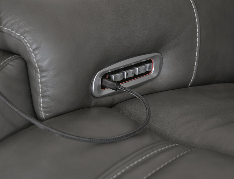 5Z - Pittson Power Sectional Reclining Sofa - Valley Furniture (Rohnert Park, CA)