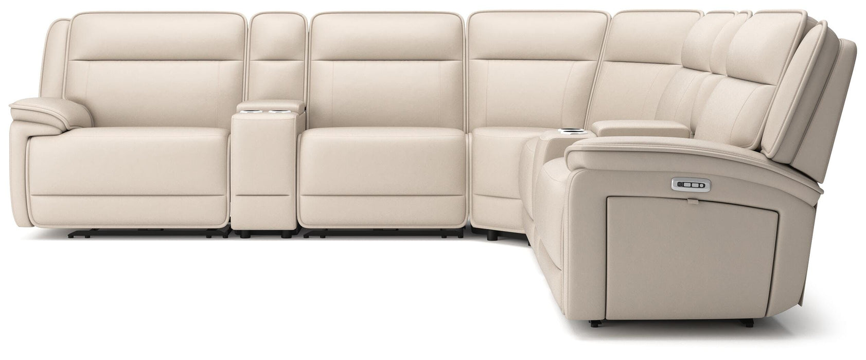 Double Deal Reclining Sectional with 2 Consoles - Valley Furniture (Rohnert Park, CA)