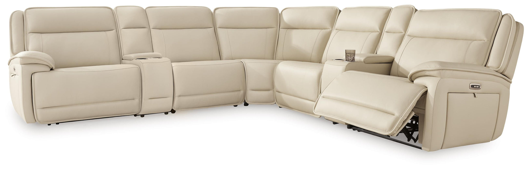 Double Deal Reclining Sectional with 2 Consoles - Valley Furniture (Rohnert Park, CA)