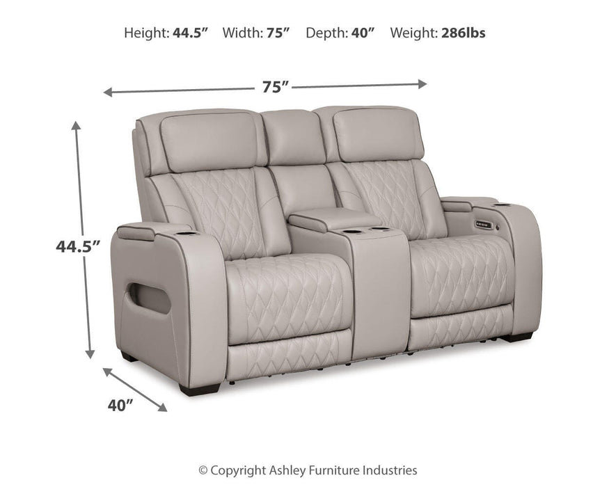 Boyington Power Reclining Loveseat with Console - Valley Furniture (Rohnert Park, CA)