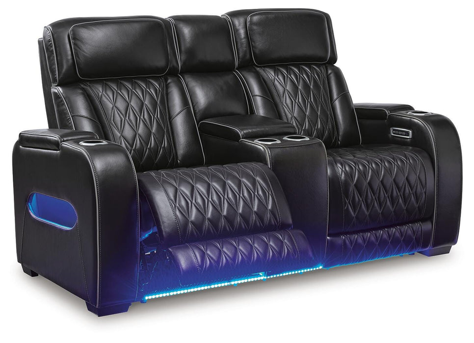 Boyington Power Reclining Loveseat with Console - Valley Furniture (Rohnert Park, CA)
