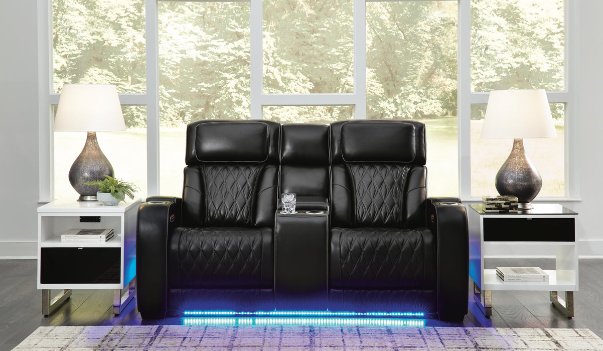 Boyington Power Reclining Loveseat with Console - Valley Furniture (Rohnert Park, CA)