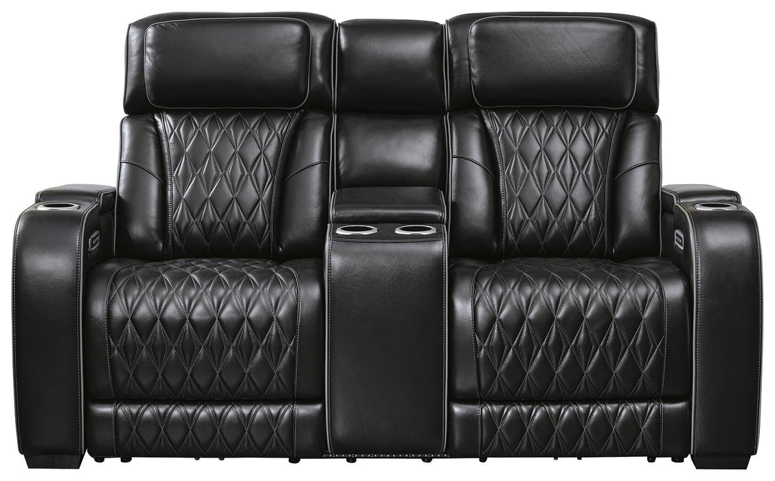 Boyington Power Reclining Loveseat with Console - Valley Furniture (Rohnert Park, CA)