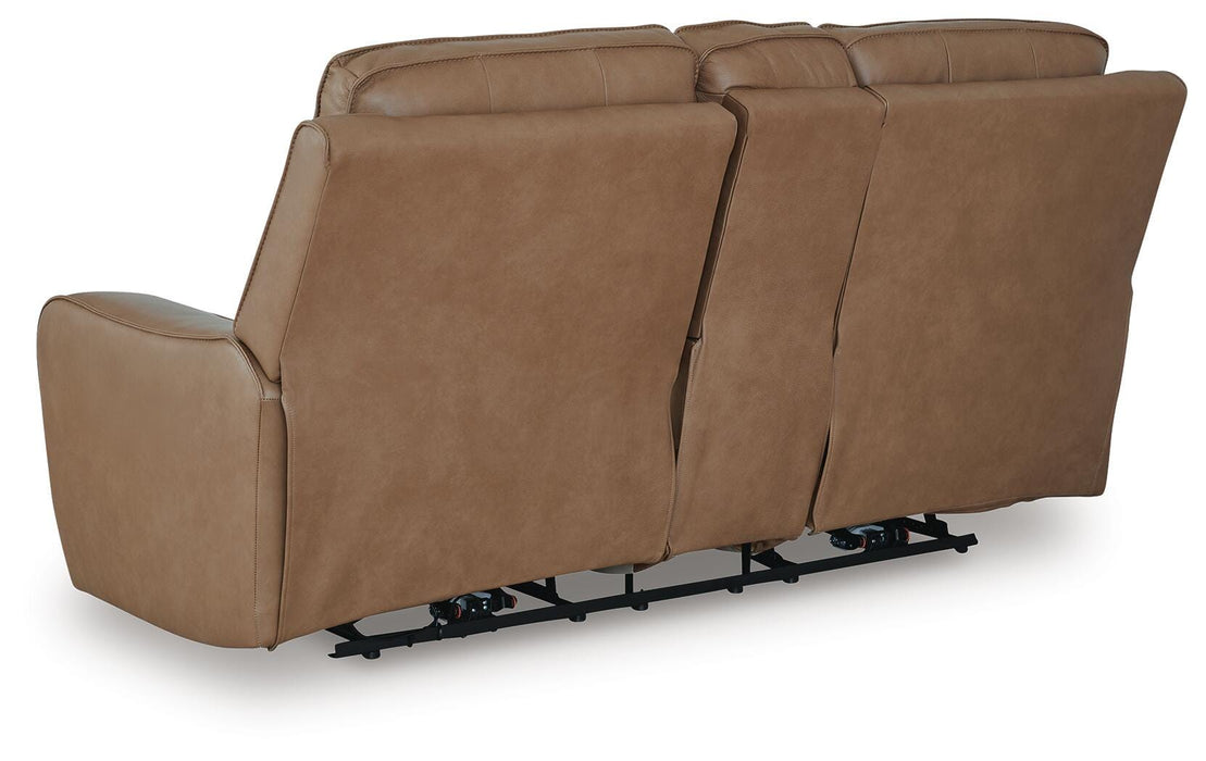 DeepWakes Power Reclining Loveseat with Console - Valley Furniture (Rohnert Park, CA)