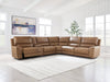 DeepWakes Reclining Sectional with Storage Console - Valley Furniture (Rohnert Park, CA)