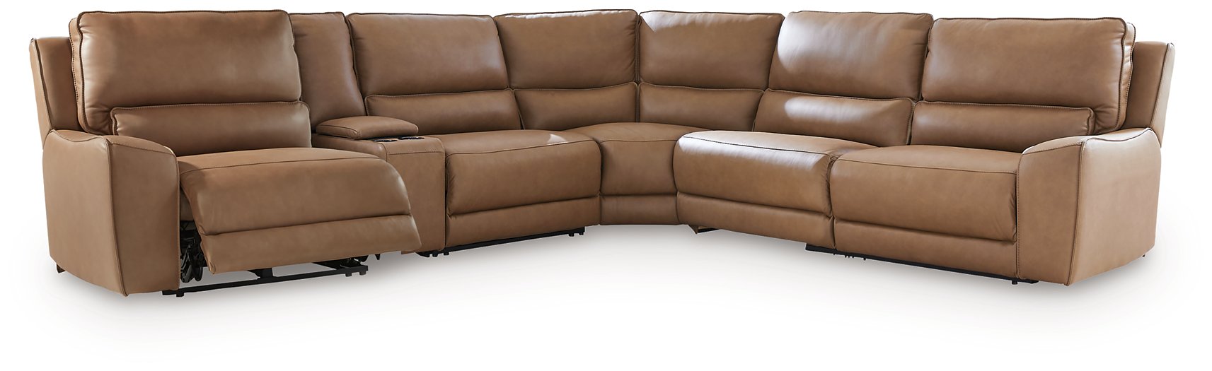 DeepWakes Reclining Sectional with Storage Console - Valley Furniture (Rohnert Park, CA)