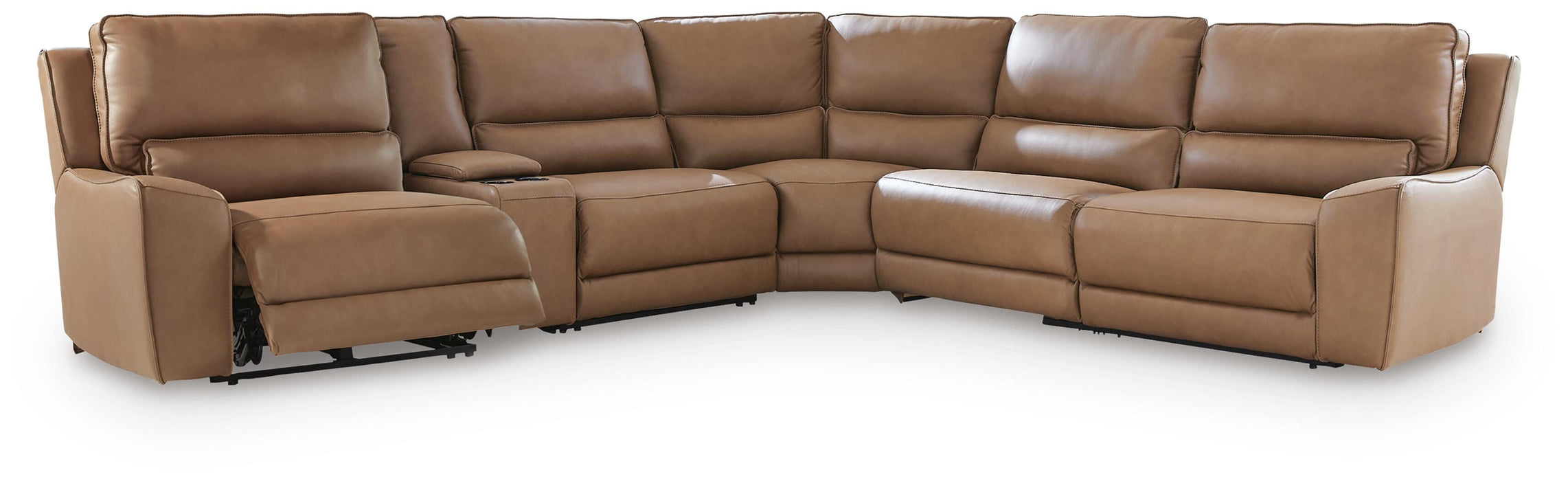 DeepWakes Reclining Sectional with Storage Console - Valley Furniture (Rohnert Park, CA)