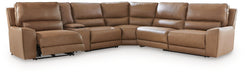 DeepWakes Reclining Sectional with Storage Console - Valley Furniture (Rohnert Park, CA)
