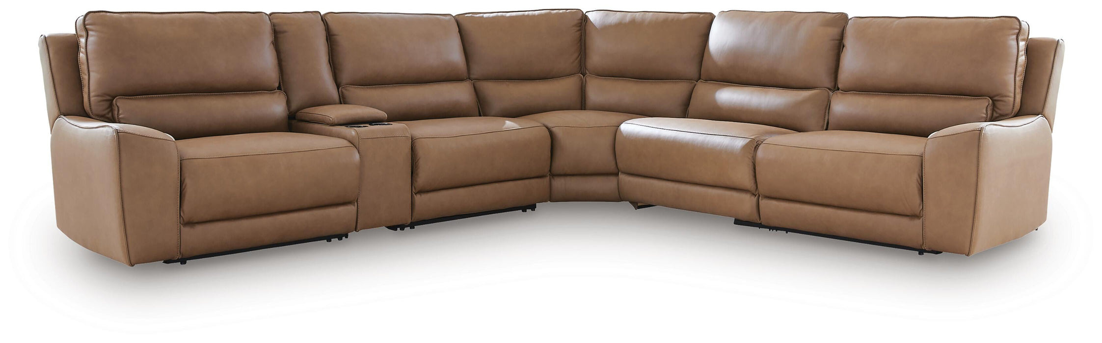 DeepWakes Reclining Sectional with Storage Console - Valley Furniture (Rohnert Park, CA)
