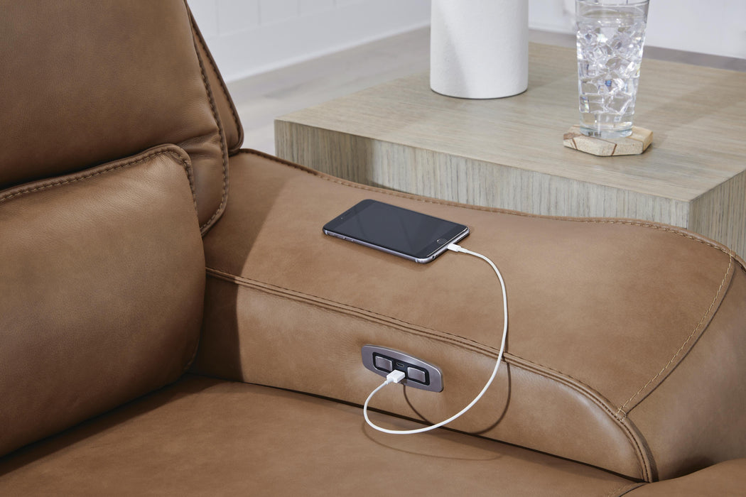 DeepWakes Power Reclining Sectional with Chaise - Valley Furniture (Rohnert Park, CA)