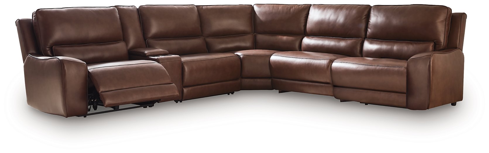 DeepWakes Reclining Sectional with Storage Console - Valley Furniture (Rohnert Park, CA)