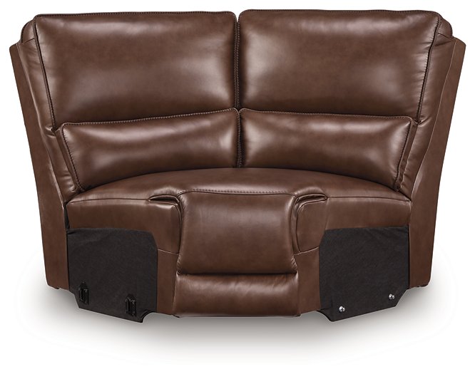 DeepWakes Reclining Sectional with Storage Console - Valley Furniture (Rohnert Park, CA)