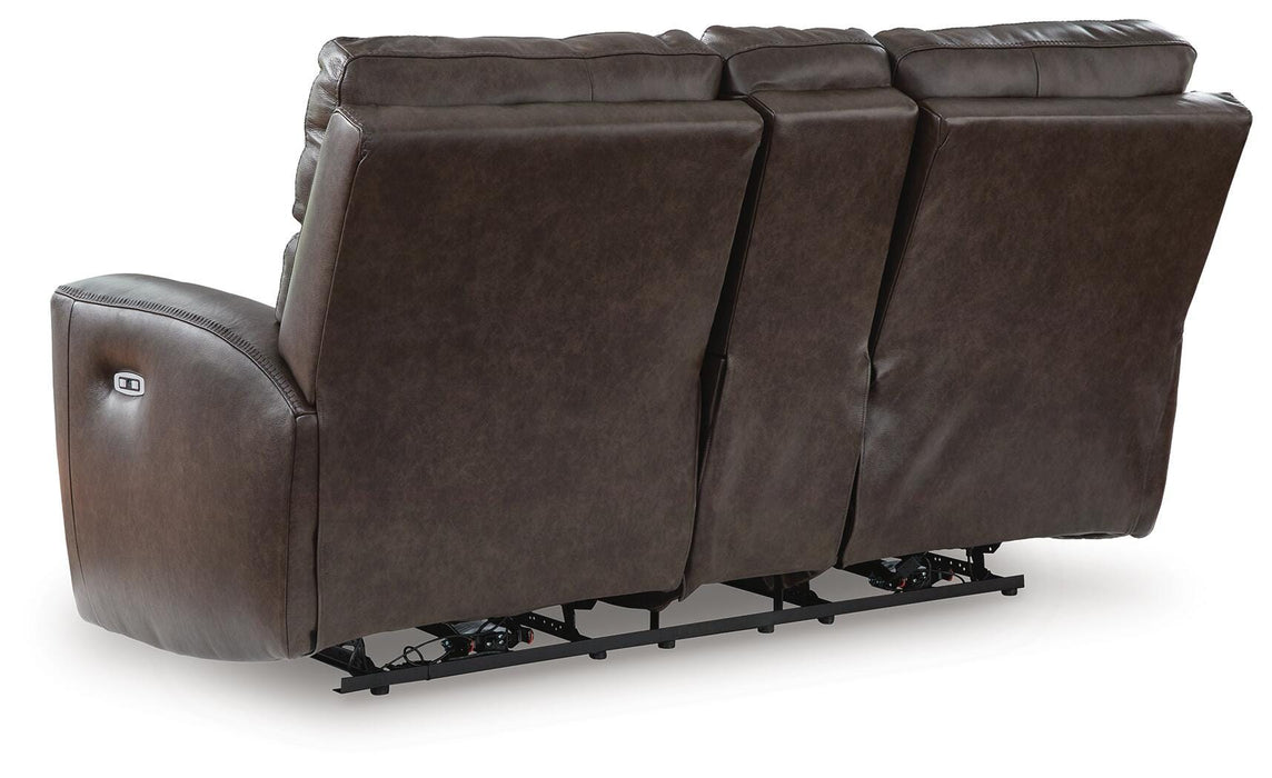 Crossplex Power Reclining Loveseat with Console - Valley Furniture (Rohnert Park, CA)